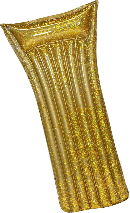 SplashParty Pillow Raft with Glitter - Gold Glitter
