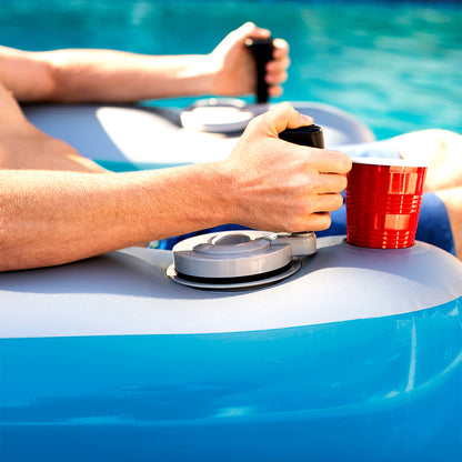 Splash Runner Motorized Pool Lounger Dual Motor powered float.