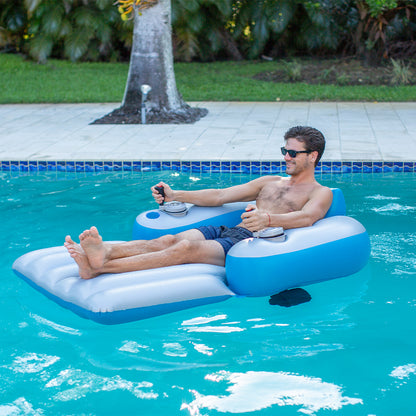 Splash Runner Motorized Pool Lounger Dual Motor powered float.