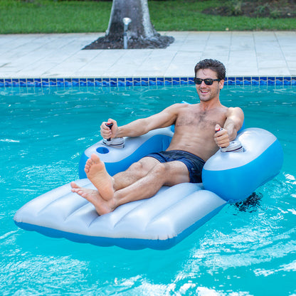 Splash Runner Motorized Pool Lounger Dual Motor powered float.