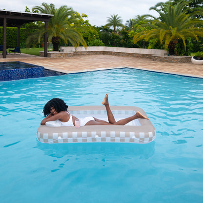 Personal Sunning Pool Float - Single 73 x 46" - Checkerboard
