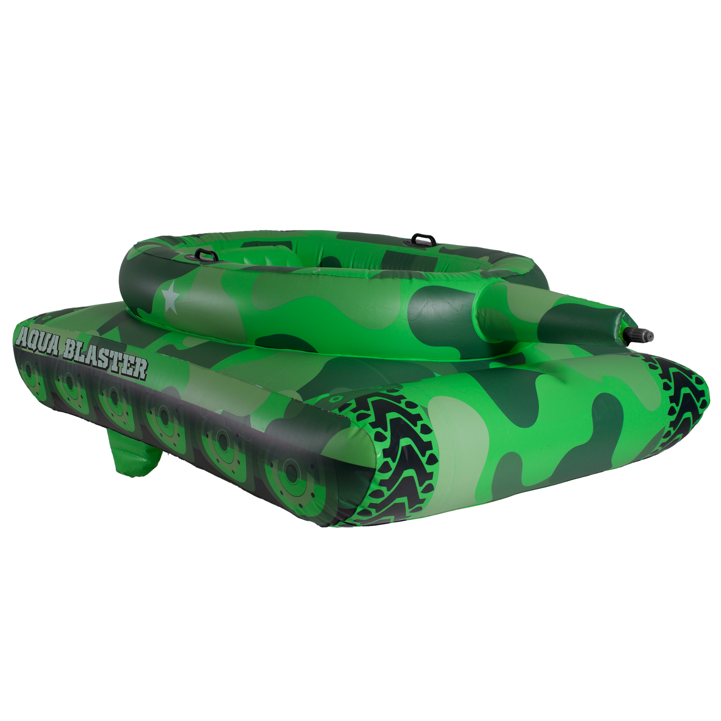 PoolCandy Aqua Blaster™ Motorized Tank Float – Rechargeable 7-Ft Inflatable Pool Tank with Water Cannon