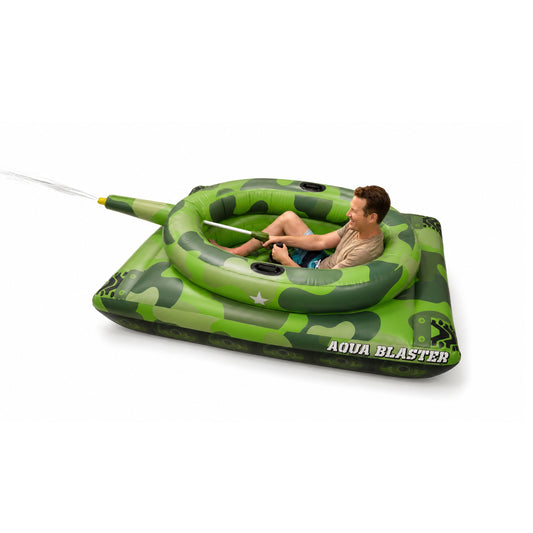 PoolCandy Aqua Blaster™ Motorized Tank Float – Rechargeable 7-Ft Inflatable Pool Tank with Water Cannon
