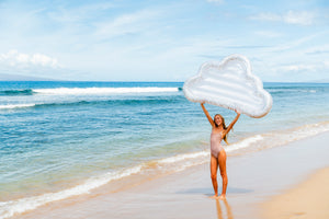 PoolCandy Giant GLITTER CLOUD-72" Inflatable Island Float