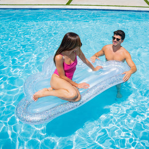 PoolCandy Giant GLITTER CLOUD-72" Inflatable Island Float