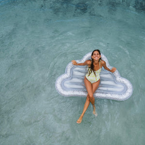 PoolCandy Giant GLITTER CLOUD-72" Inflatable Island Float