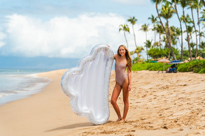 PoolCandy Giant GLITTER CLOUD-72" Inflatable Island Float