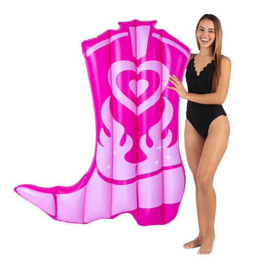 54" Personal Pool Island Pink Cowgirl Boot