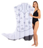 Giant White Cowgirl Boot 54" Pool Float
