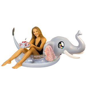 Glitter Elephant Party Animal Pack - 48" Tube with Matching Drink Float