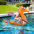 Glitter Seahorse Party Animal Pack - Sunburst Orange 48" Tube with Matching Drink Float