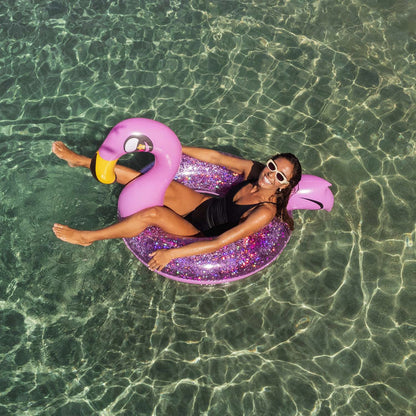 Glitter Inflatable Flamingo 40" Pool & Beach Tube
