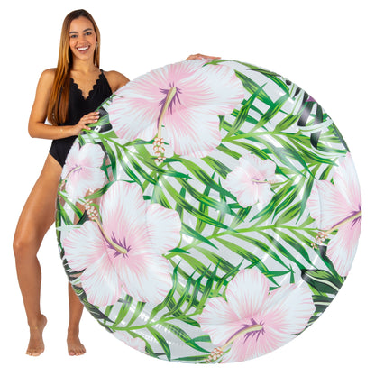 Giant Island 60" - Tropical Hibiscus Flowers