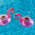 Inflatable Drink Pool Floats two (2) Pink Glitter Flamingo