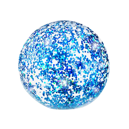 Glitter Beach Ball 13.75"- Aqua Glitter