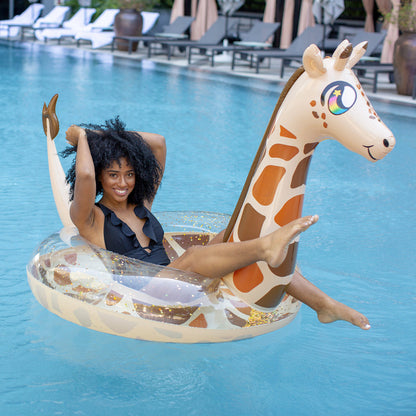 Inflatable Giraffe 48" inch Animal Pool Tube PoolCandy