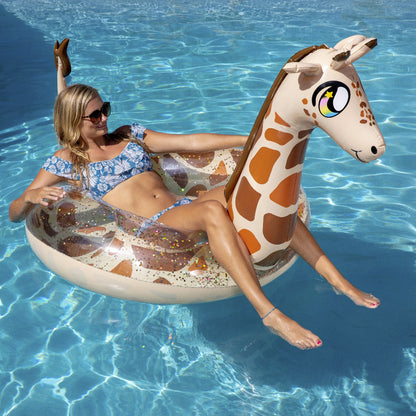 Inflatable Giraffe 48" inch Animal Pool Tube PoolCandy