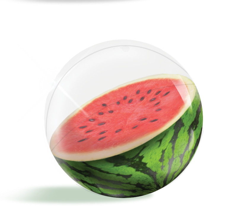 Poolcandy 3D Inflatable Watermelon Beach Ball. Easy to use inflates in Seconds.