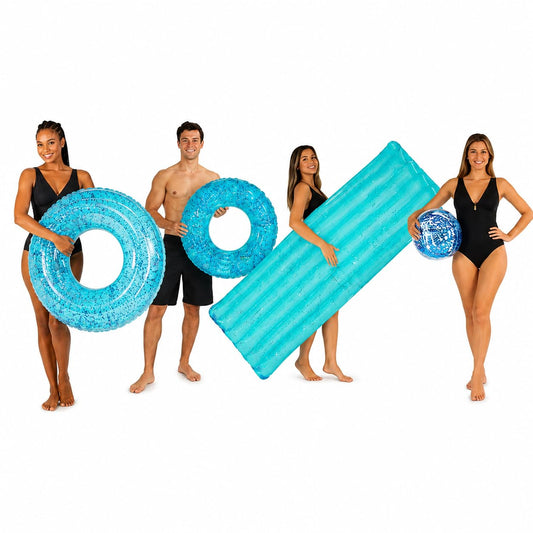 PoolCandy Aqua Glitter 4-Piece Bundle Pack