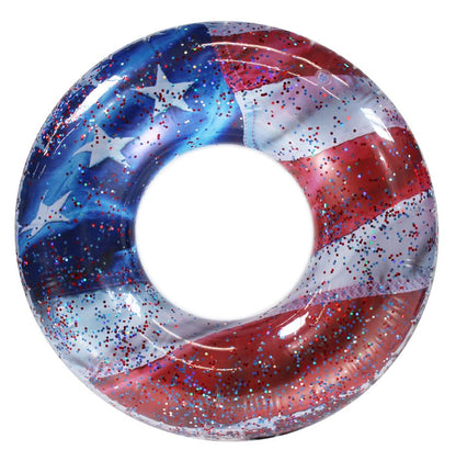 Inflatable Pool Tube Stars & Stripes Glitter PoolCandy