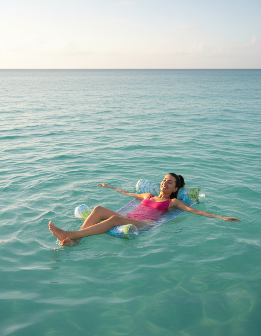 Resort Collection Pool Hammock with Palm Print
