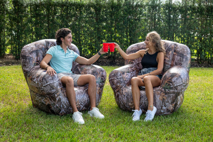 Inflatable Armchair featuring Realtree Edge Camo Design by Air Candy