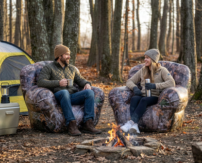 Inflatable Armchair featuring Realtree Edge Camo Design by Air Candy