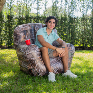 Inflatable Armchair featuring Realtree Edge Camo Design by Air Candy