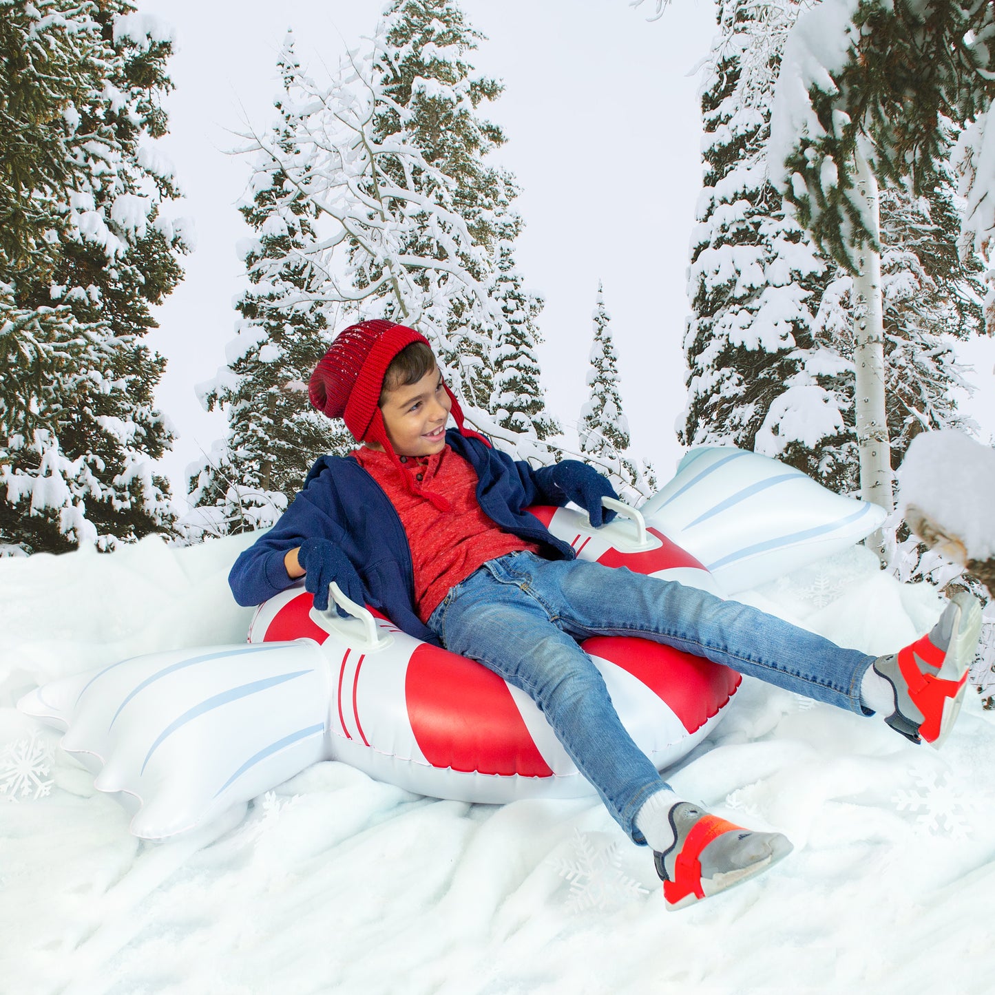 Peppermint Candy Inflatable Snow Sled 42 inch by SnowCandy
