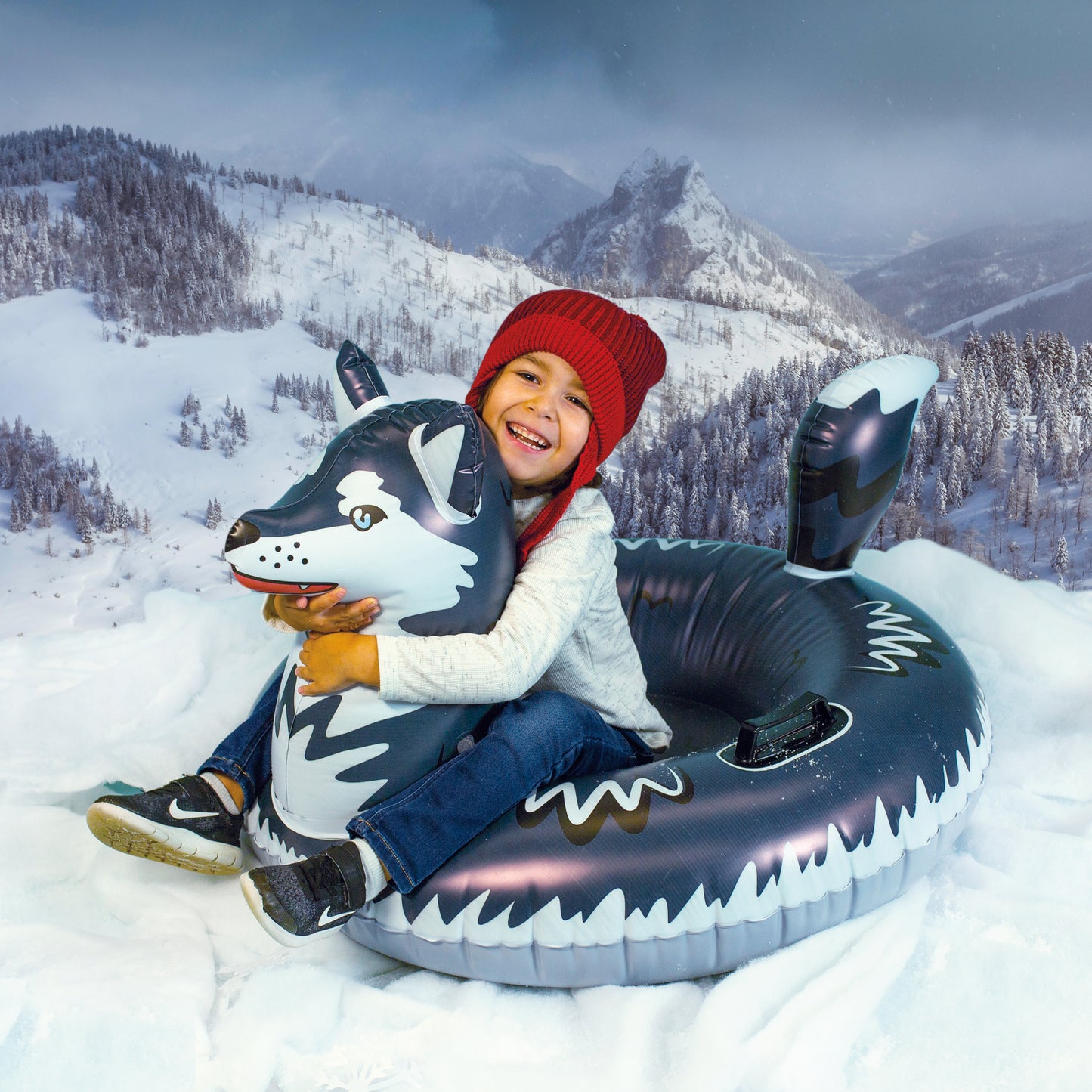 Husky Snow Tube - Ride down the hill with your Husky Friend