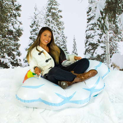 SnowCandy Arctic Rainbow Inflatable Snow Tube