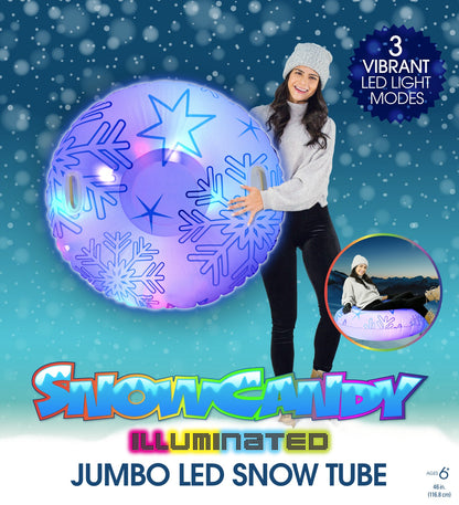 SnowCandy Illuminated Jumbo LED Snow Tube