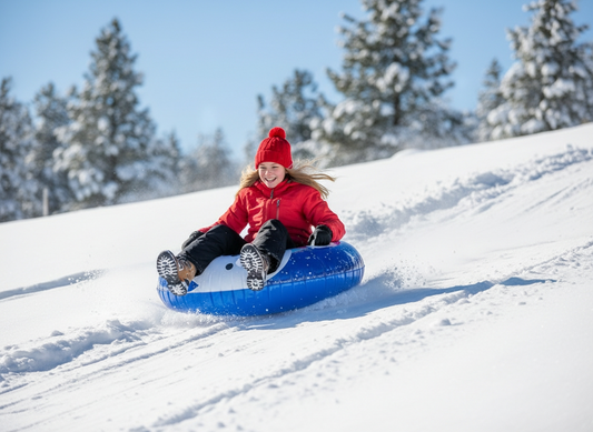 Snow Globe 43" Winter Wonderland Snow Tube Filled with foam Snow & Holographic Glitter by Snow Candy