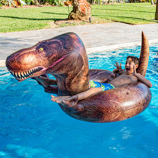 PoolCandy T-Rex Dinosaur Pool Float – Jumbo 48” RealPrint® Edition – The Ultimate Apex Float