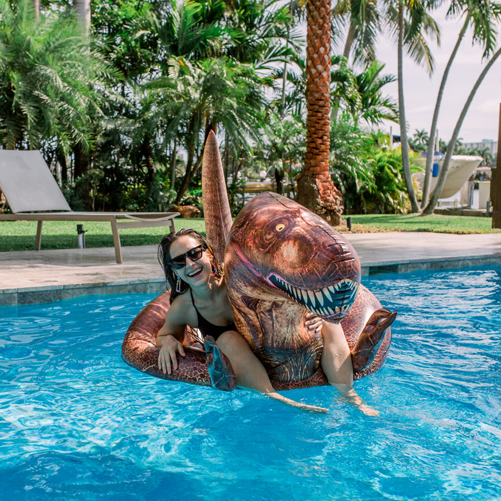 PoolCandy T-Rex Dinosaur Pool Float – Jumbo 48” RealPrint® Edition – The Ultimate Apex Float