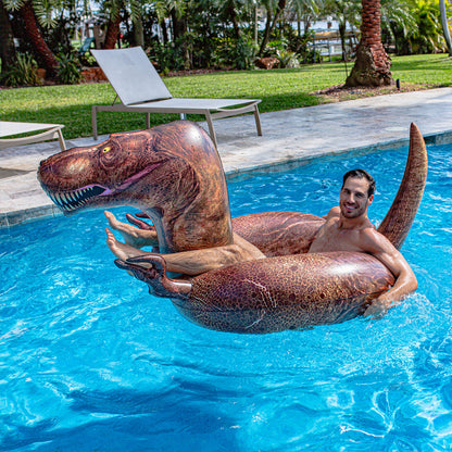 PoolCandy T-Rex Dinosaur Pool Float – Jumbo 48” RealPrint® Edition – The Ultimate Apex Float