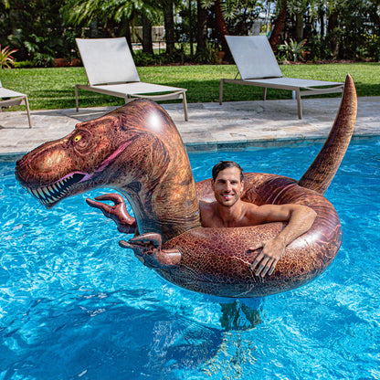 PoolCandy T-Rex Dinosaur Pool Float – Jumbo 48” RealPrint® Edition – The Ultimate Apex Float