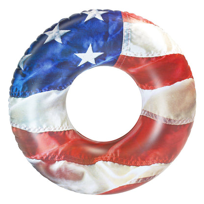 American Flag Inflatable Pool Tube Stars & Stripes 48"
