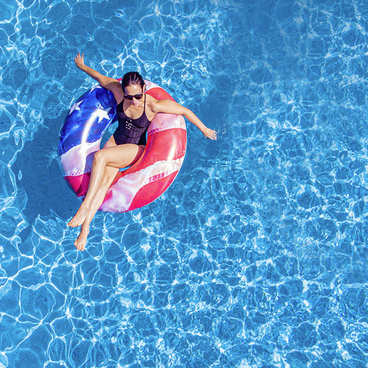 American Flag Inflatable Pool Tube Stars & Stripes 48"