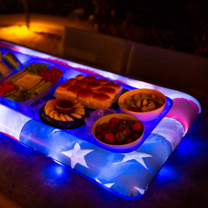 Inflatable Buffet Pool Cooler Stars & Stripes Illuminated LED