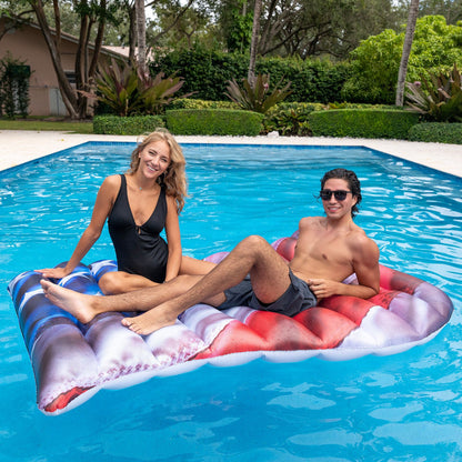 Inflatable Stars & Stripes Pool Raft Deluxe Giant 2 Person