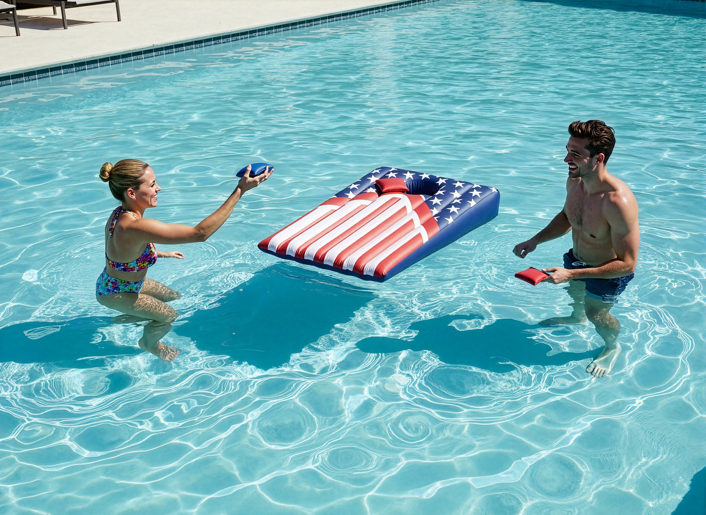 Patriotic Inflatable Cornhole Game