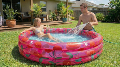 Inflatable Sunning Pool Strawberries & Cherries