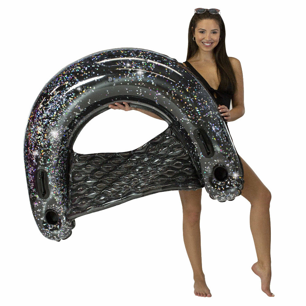 Jumbo Sun Chair with Black Onyx Glitter