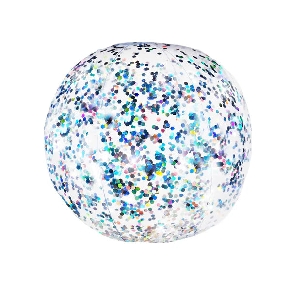 Silver Glitter Inflatable Beach Ball