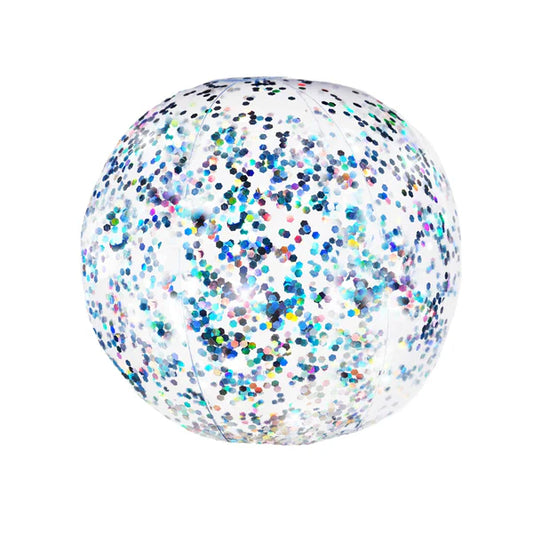 Silver Glitter Inflatable Beach Ball