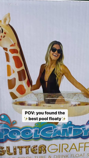 Inflatable Giraffe Animal Pool Tube PoolCandy
