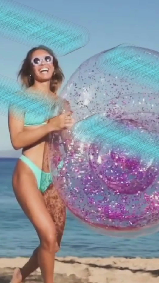 AIr Candy Inflatable Pink Glitter Chair