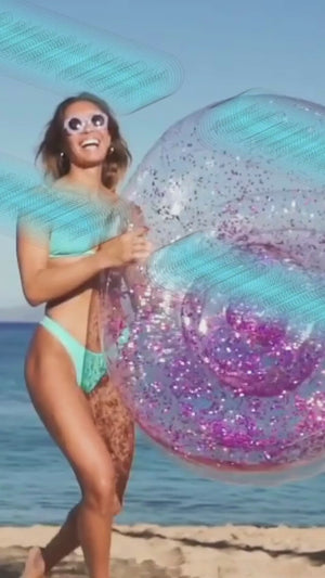 AIr Candy Inflatable Pink Glitter Chair