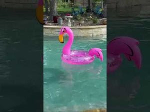 Inflatable Pool Tube Flamingo Animal Glitter PoolCandy